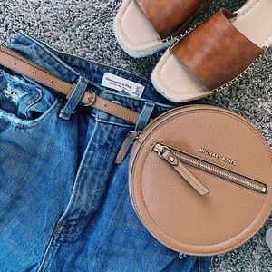 Michael Kors Circle Leather Belt Bag